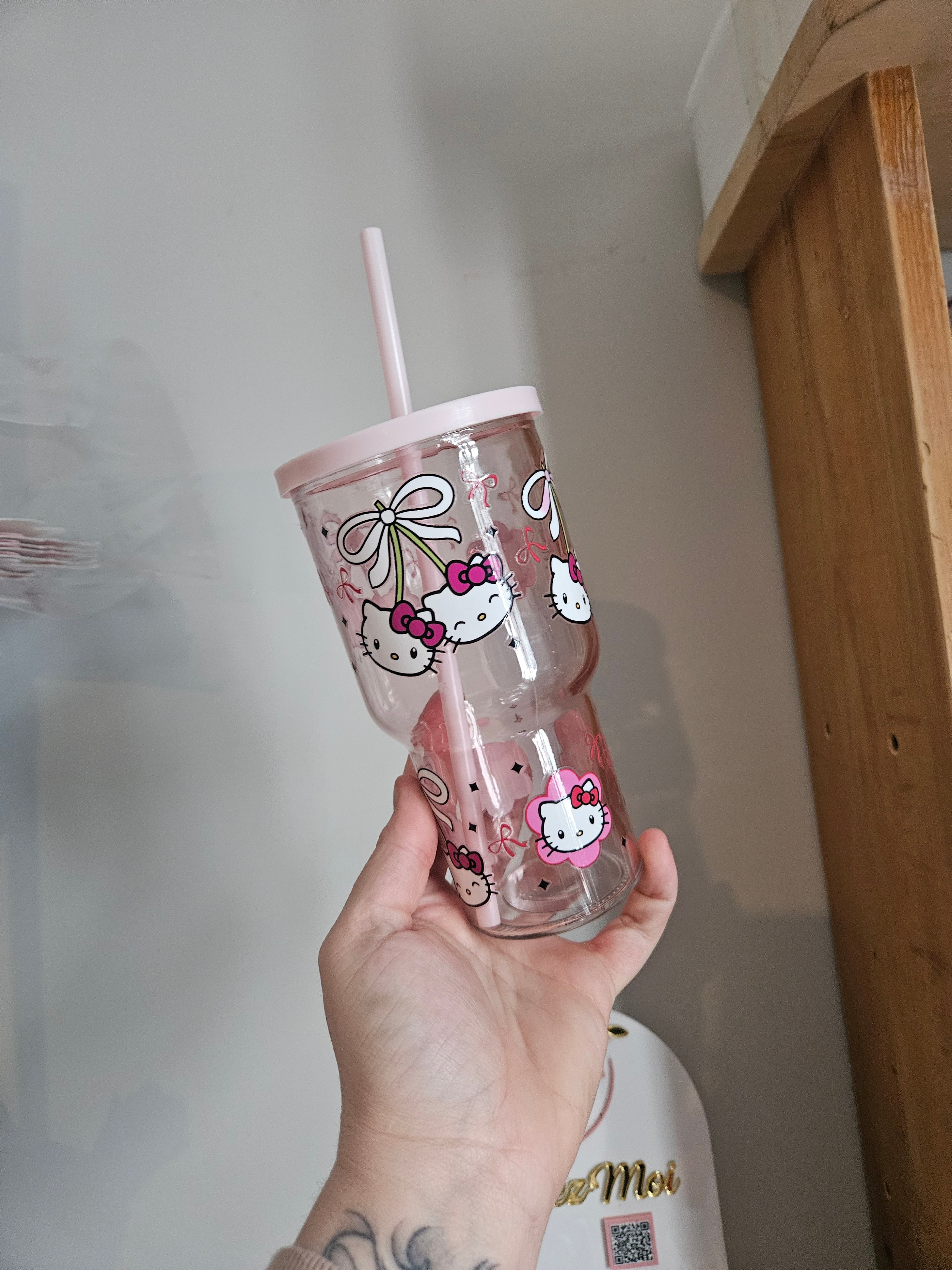 Verre rose vitre 16 oz